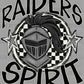 Raiders Spirit Checkered Stars Sports Mascot Ready to Press Transfer DTF Transfer Sublimation Transfer