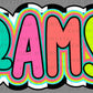 Rams Colorful Checkered Sports Mascot Ready to Press Transfer DTF Transfer Sublimation Transfer
