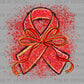 Red Ribbon Week Faux Glitter Bow Ready to Press Transfer DTF Transfer Sublimation Transfer