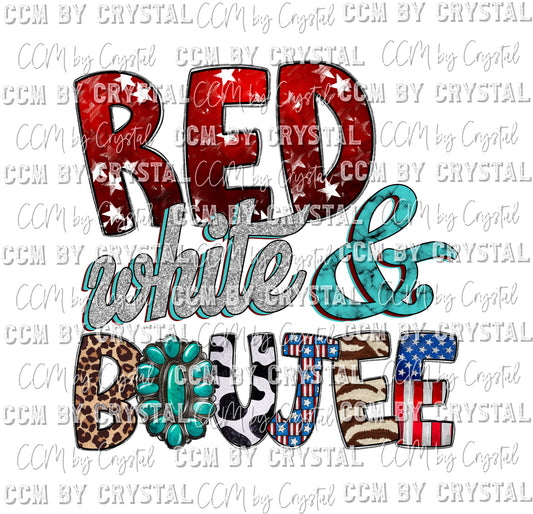 Red White and Boujee Ready to Press Transfer