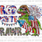 Red White Rawr Ready to Press Transfer