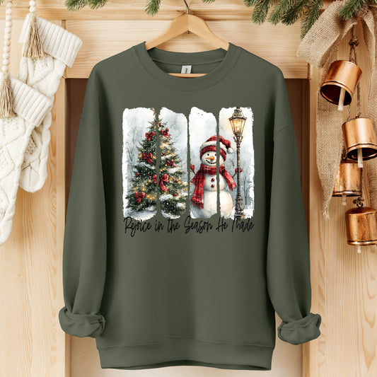 Rejoice in the Season He Made Christmas Ready to Press Transfer Instant Peel DTF Transfer