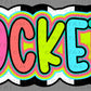 Rockets Colorful Checkered Sports Mascot Ready to Press Transfer DTF Transfer Sublimation Transfer