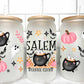 Salem Coffee Club Halloween UV Transfer 16oz Libby Glass Can Wrap Ready to Apply