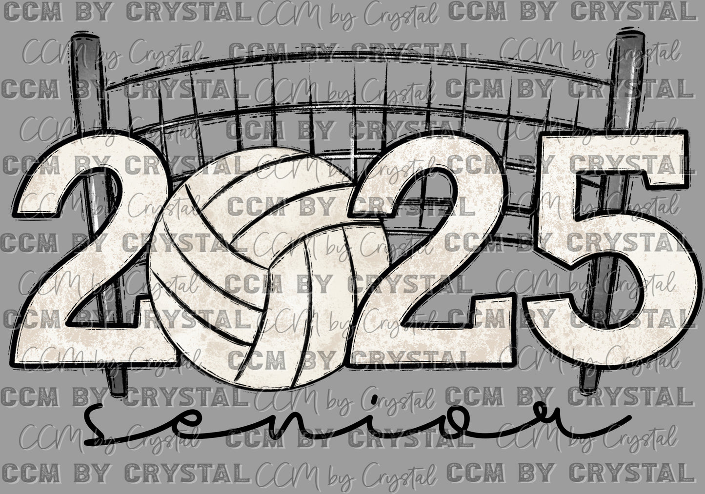 Senior 2025 Volleyball Ready to Press Transfer DTF Transfer Sublimation Transfer