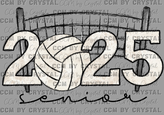 Senior 2025 Volleyball Ready to Press Transfer DTF Transfer Sublimation Transfer