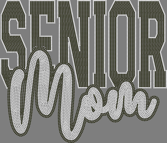 Senior Mom 2-Color Approximately 11" wide Spangle Transfer