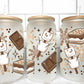 Smores Snowman Christmas UV Transfer 16oz Libby Glass Can Wrap Ready to Apply