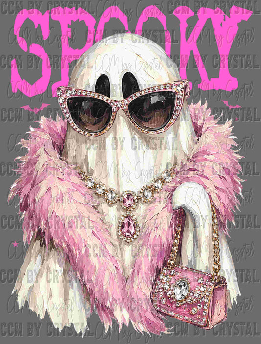 Spooky Glam Ghost Halloween Ready to Press Transfer Direct to Film DTF Transfers
