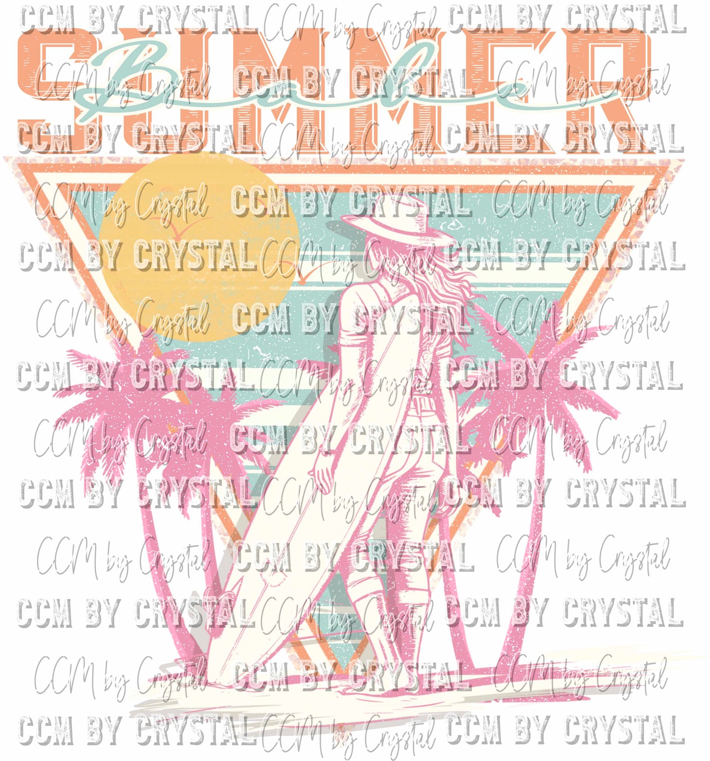 Summer Babe Cowgirl Summer Summertime Ready to Press Transfer