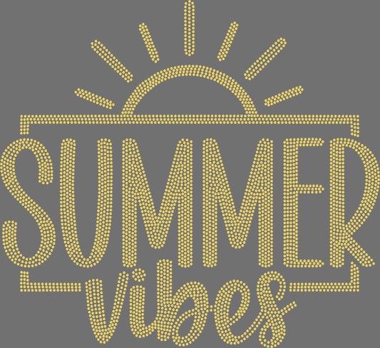 Summer Vibes 1-Color Approximately 11" wide Spangle Transfer