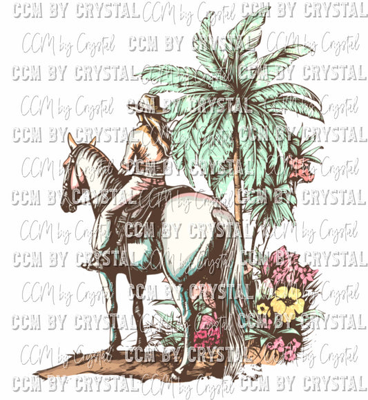 Summer Vibes Cowgirl Pocket Sleeve Summertime Ready to Press Transfer