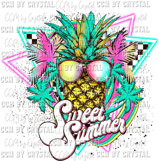 Sweet Summer Pineapple Ready to Press Transfer