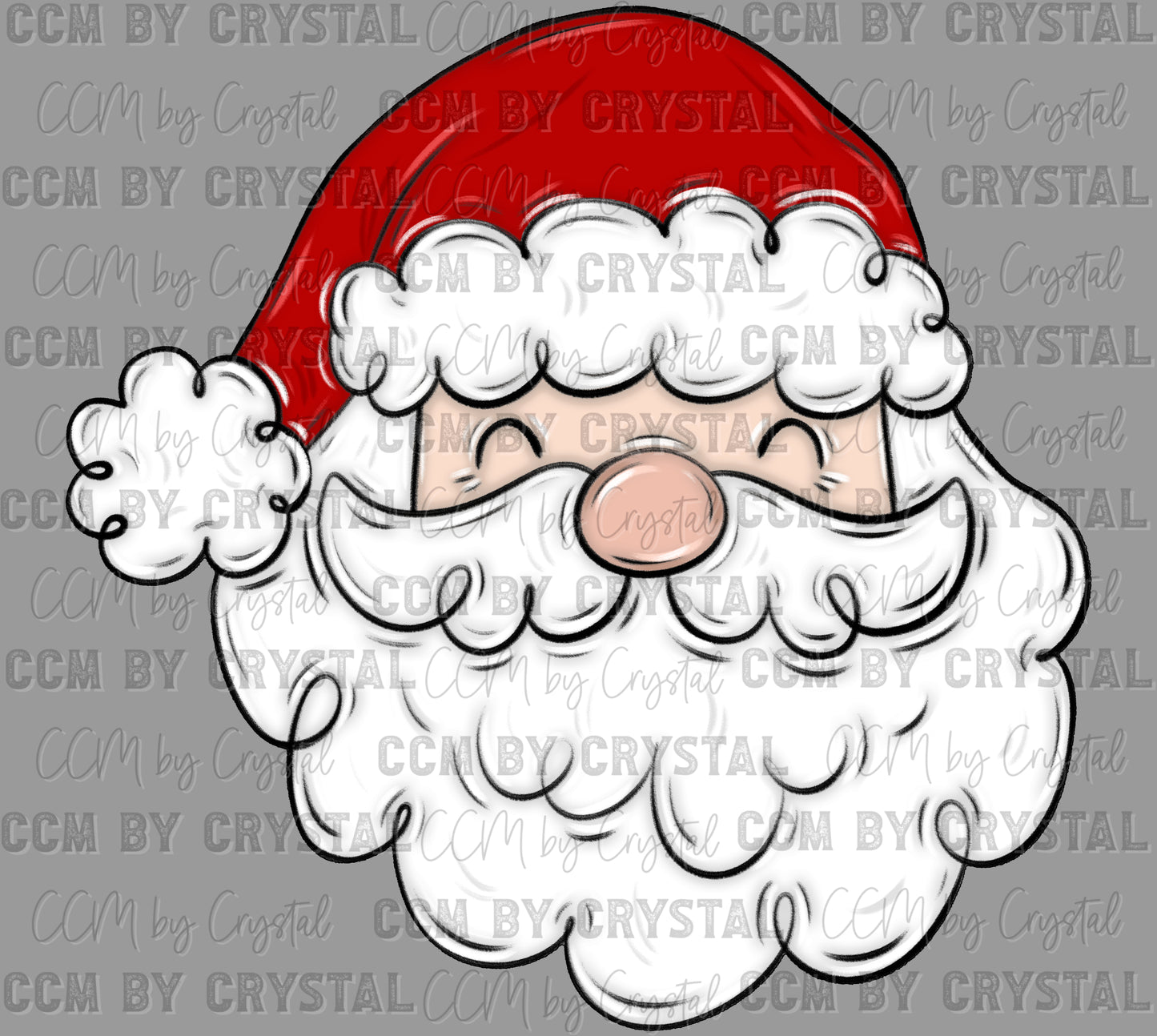 Santa Doodle Christmas Ready to Press Transfer DTF Transfer Sublimation Transfer