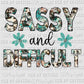 Sassy and Difficult Ready to Press Transfer