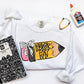 Librarian Doodle Pencil back to School Ready to Press Transfer DTF Transfer Sublimation Transfer