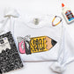 Speech Doodle Pencil back to School Ready to Press Transfer DTF Transfer Sublimation Transfer