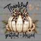 Thankful Grateful Blessed Pumpkin Fall Ready to Press Transfer Instant Peel DTF Transfer Sublimation Transfer
