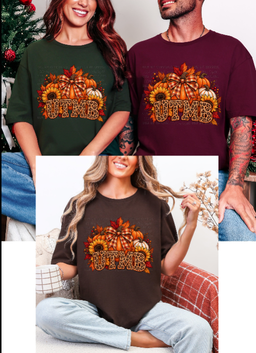 UTMB Fall Leopard Pumpkins T Shirt