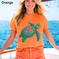 Floral Sea Turtle Summer Ready to Press Transfer DTF Transfer Sublimation Transfer