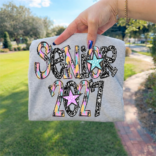 Senior 2027 Back to School Ready to Press DTF Transfers Sublimation Transfers