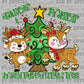 Dancin & Prancin Around the Christmas Tree Ready to Press Transfer DTF Transfer Sublimation Transfer