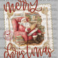 Merry Christmas Santa Vintage Stamp Ready to Press Transfer DTF Transfer Sublimation Transfer