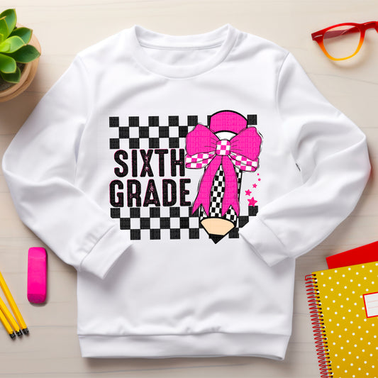 Back to School Sixth Grade Ready to Press Transfer DTF Transfer Sublimation Transfer