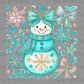Snowman Christmas Faux Glitter Winter Ready to Press Transfer DTF Transfer Sublimation Transfer