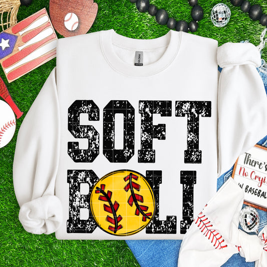 Softball Distressed Ready to Press Instant Peel DTF Transfers Sublimation Transfers