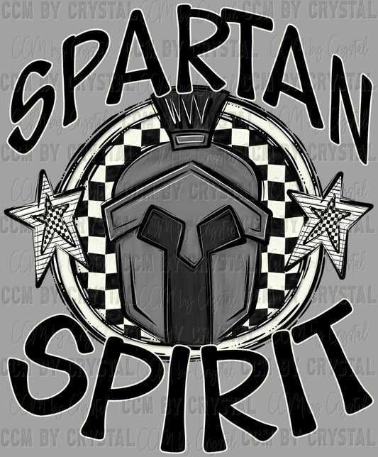 Rocket Spirit Stars Checkered Sports Mascot Ready to Press Transfer DTF Transfer Sublimation Transfer