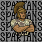 Spartans Camo Stacked Sports Mascot Ready to Press Transfer DTF Transfer Sublimation Transfer