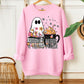 Spooky Reads & Lattes Please Ghost Books Halloween Ready to Press Transfer DTF Transfer Sublimation Transfer