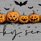 Spooky Season Pumpkins Bats Halloween Ready to Press Transfer DTF Transfer Sublimation Transfer