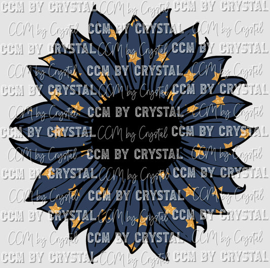 Sunflower with Stars Ready to Press Transfer