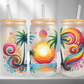 Summer Sunset UV Transfer 16oz Libby Glass Can Wrap Ready to Apply