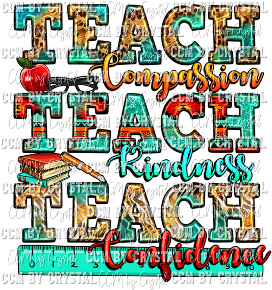 Teach Compassion Teach Kindness Teach Confidence Teaching School  Ready to Press Transfer