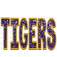 Tigers Faux Embroidery Faux Sequins Ready to Press Transfer DTF Sublimation