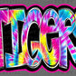 Tigers Tye Dye DTF Transfers Sublimation Transfers