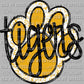 Tigers Paw Gold Yellow Ready to Press Transfer DTF Transfer Sublimation Transfer