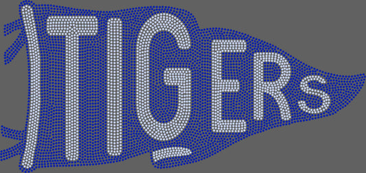 Custom Your Mascot Pennant 2-Color Approximately 11" wide Spangle Transfer