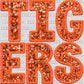 Tigers Orange Faux Sequins Faux Embroidery PNG Digital File ONLY