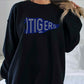 Tigers Pennant Bling Spangle Adult SHORT SLEEVE  T-Shirt