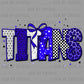 Titans Blue Mascot Ready to Press Transfer DTF Transfer Sublimation Transfer