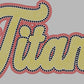 Titans 3 Color Approximately 11" wide Spangle Transfer