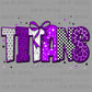 Titans Purple Mascot Ready to Press Transfer DTF Transfer Sublimation Transfer