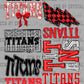 Pre-Made Titans Red Black GANG Sheet 60" DTF Gang Sheet