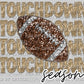 Touchdown Season Football Faux Embroidery Faux Sequins Ready to Press Transfer