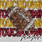 Touchdown Season Football Faux Embroidery Faux Sequins Ready to Press Transfer