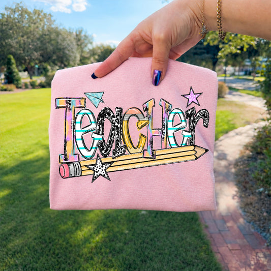 Teacher Back to School Ready to Press DTF Transfers Sublimation Transfers